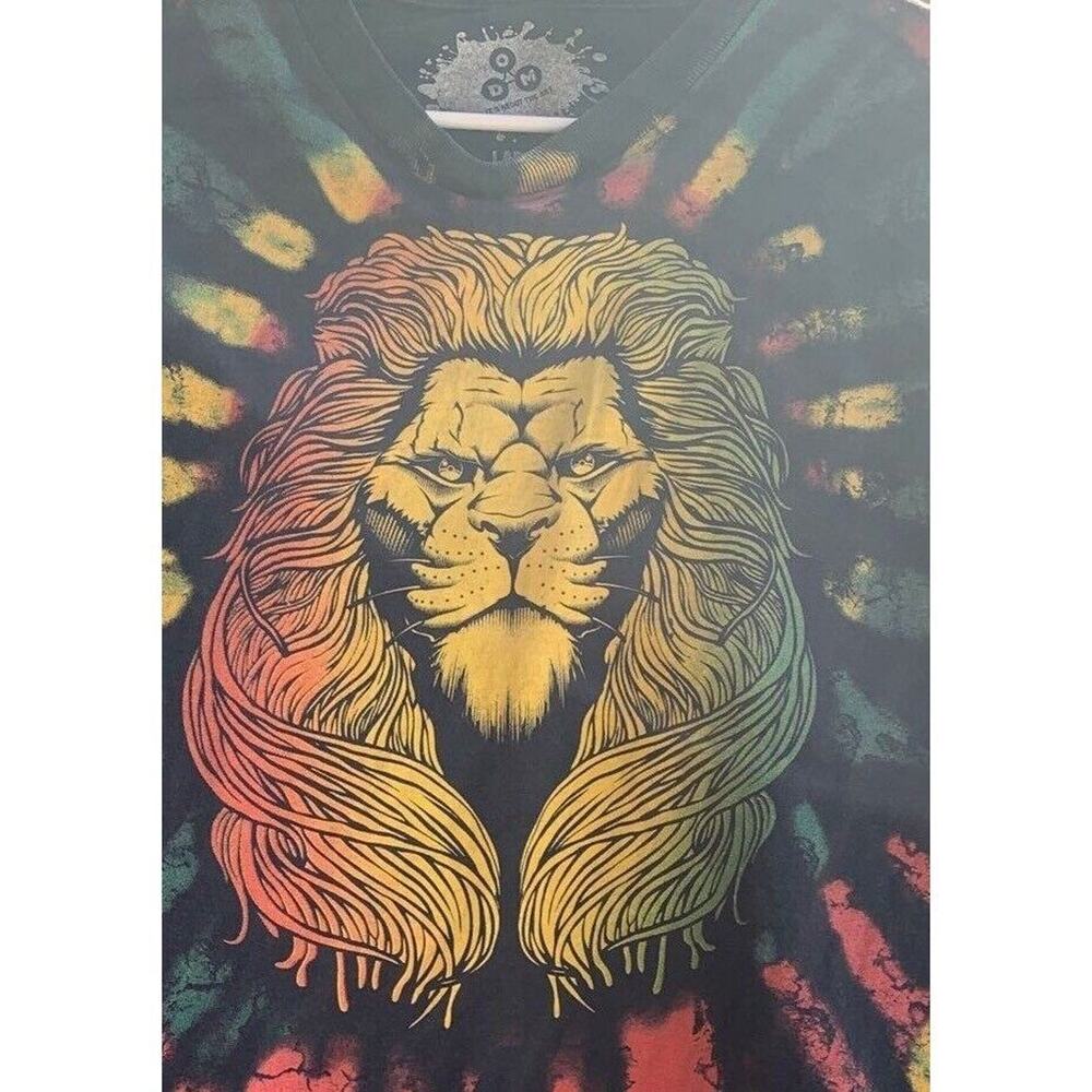 Rasta Lion T-Shirt Size Large ODM Men's T-Shirt It’s About the Art Lion's Head